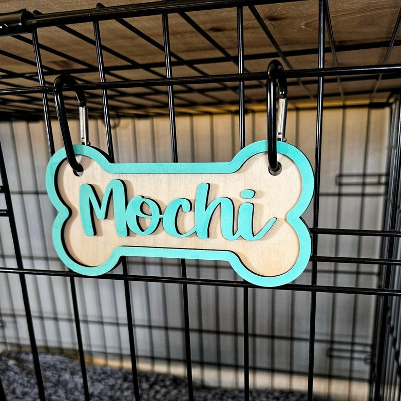 Outline Color Bones Personalized Crate Sign, Custom Dog Decor, Hanging Crate Sign, Custom Crate Sign, Dog Bone Sign, Personalized Dog Gift, Animal Sign il_794xN.5757117160_i8ny.jpg