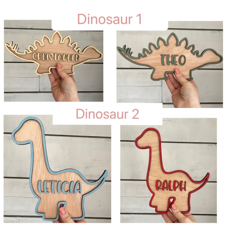 Dinosaur door sign Personalised name letter dinosaur nursery name sign boys bedroom custom dinosaur decoration gift for dinosaur lover gift