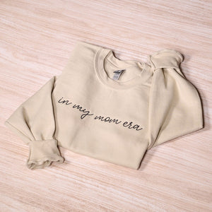 In My Mom Era Embroidered Sweatshirt, Cute Mama Embroidery Hoodie, Cool Mom Outfit, Trendy Mom Clothing, Mom Life Apparel, Mothers Day Gifts