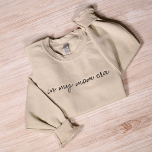 In My Mom Era Embroidered Sweatshirt, Cute Mama Embroidery Hoodie, Cool Mom Outfit, Trendy Mom Clothing, Mom Life Apparel, Mothers Day Gifts