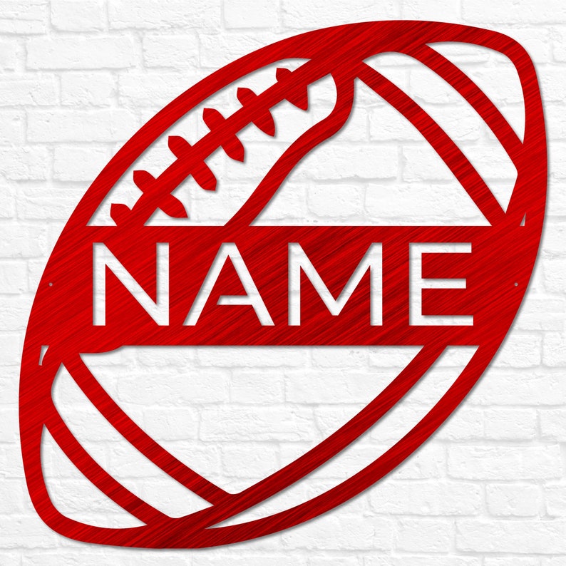 Personalized USA Football Metal Wall Art, Football Sign, Football Name Sign, Sports Name Sign, Gift For US Football Players, Sports Wall Art