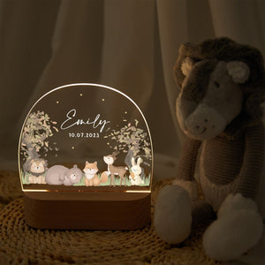 Night light kids, baby gift birth, baptism gift, baby gift personalized, easter gift, christening gift, birthday gift, bedside lamp