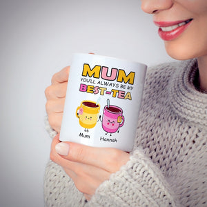 Personalised Mum Best-Tea Mug, Mother and Daughter Friendship Gift For Mothers Day, Custom Gift Mug For Mum, Mother Birthday Gift