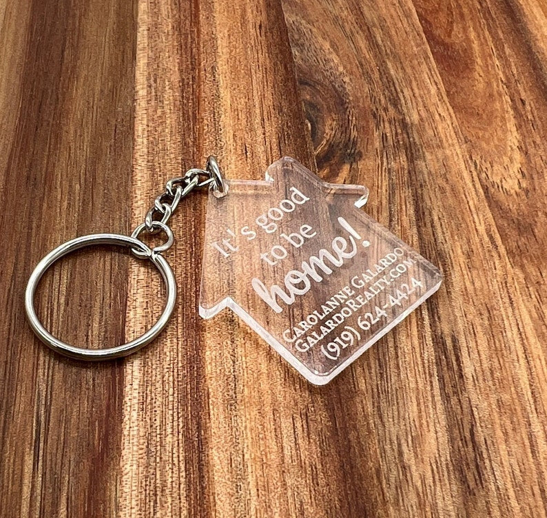Branded Realtor Keychains - Closing Keychain - Open House Marketing - Home Builder Keychains