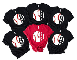 Personalized Baseball Shirt, Baseball Name Shirt, Custom Shirts For Baseballer, Baseball Mom Shirt, Baseball Dad Gift