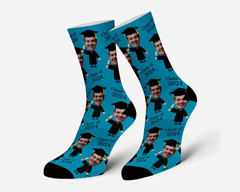 Class of 2025 Graduation Socks, 2025 Grad Socks, Personalized Graduation Socks, Custom Face Socks With text, 2025 Graduate, Graduation Gift