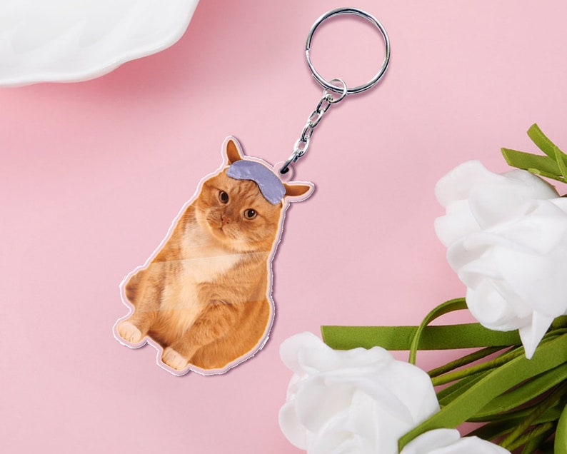 Personalized Pet Photo Acrylic Keychain, Custom Pet Memorial Gift, Dog Keychain, Cat Keychain, Pet Photo Keyring, Dog Memorial Gift