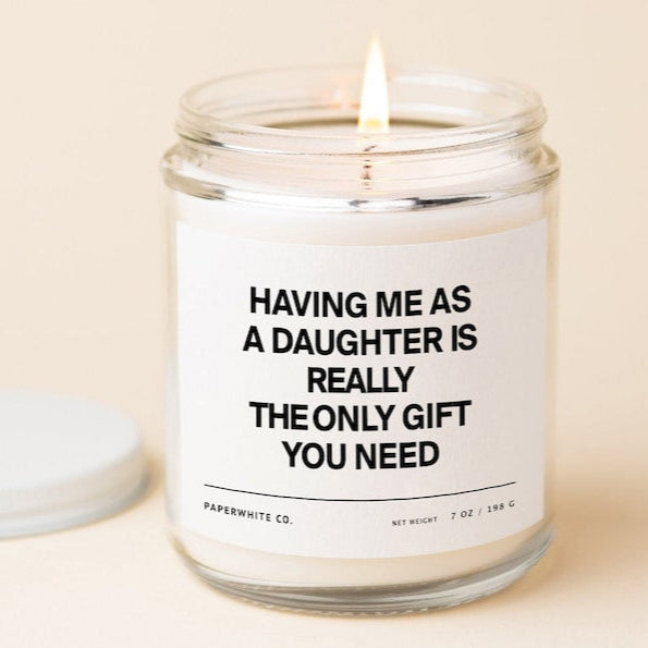 Gifts For Mom From Daughter, Mom Gift, Mom Birthday Gift For Mom, Christmas Gifts For Mom Having Me As A Daughter Candle Funny Mom Gifts