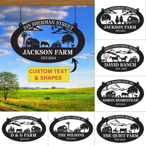 Custom Your Metal Farm Sign, Design Your Own Farm Sign, Farmhouse Metal Sign, Farmhouse Decor, Ranch Sign, Farm Gate Sign, Farmer Gift