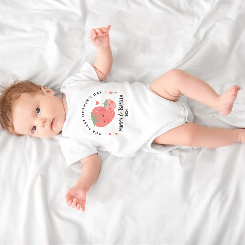 Personalised Matching Our First Mother's Day T-shirt / Funny Mummy and Baby Gift Mama and Me tee / 1st Mothers Day Keepsake / Baby bodysuit