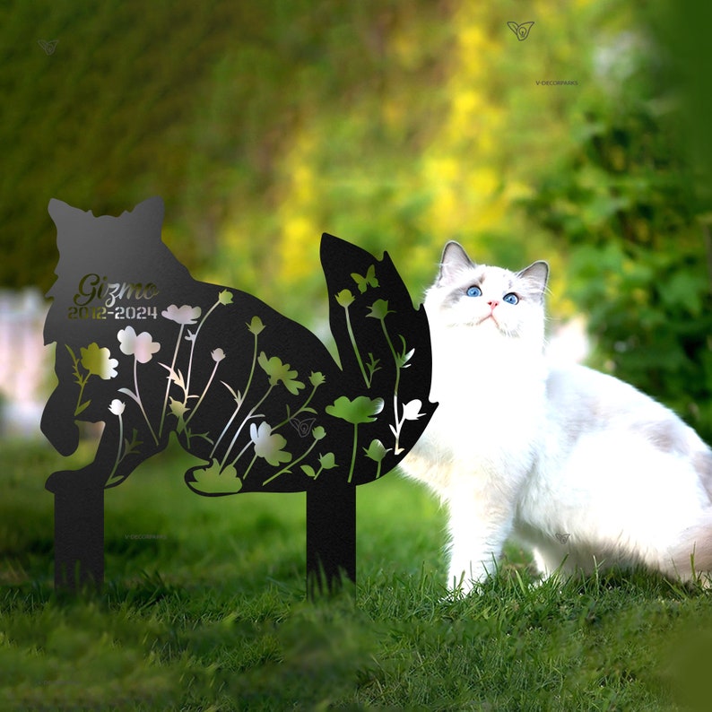 Custom Cat Memorial Stake, Cat Grave Marker, Cat Breed Cut Metal Sign, Pet Memorial Gift, Personaized Cut Metal Sign Cat Memorial Plaque, Pet Loss Gift, Remembrance Stake il_794xN.5785889850_388w.jpg