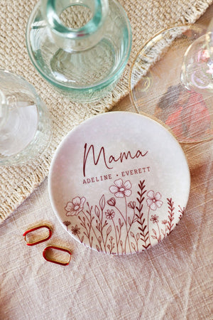 Mothers Day Gift - Personalized Ring Dish - Gift for Mom - New Mama - Perfect Grandma Gift - Mothers Day Gift from Daughter - Wildflower