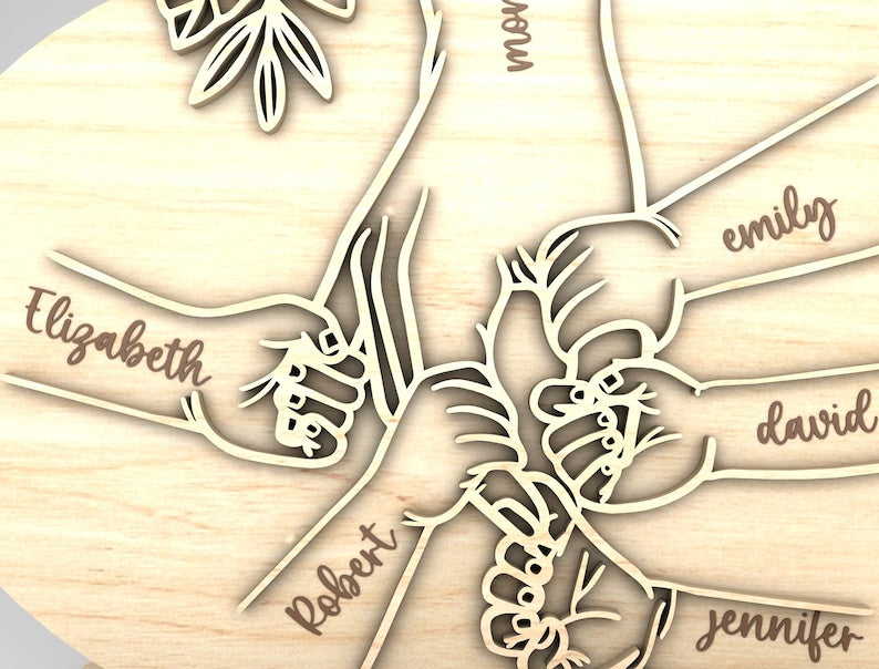 Personalized Mom And Kid Hands Heart Stand Decor, Gift for Mom,Mothers Day ,Mothers Day Gifts