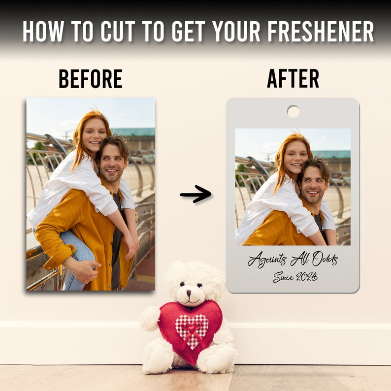 Custom Car Air Freshener Personalize Gift | Air Freshener Custom from Photo | Personalize Car Accessory Gift for him Couple Gift