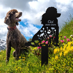 Custom Dog Memorial Stake, Dog Breed Metal Sign, Metal Stake, Dog Grave Marker, Personalized Dog Garden Stake Sign, Pet Loss Gift