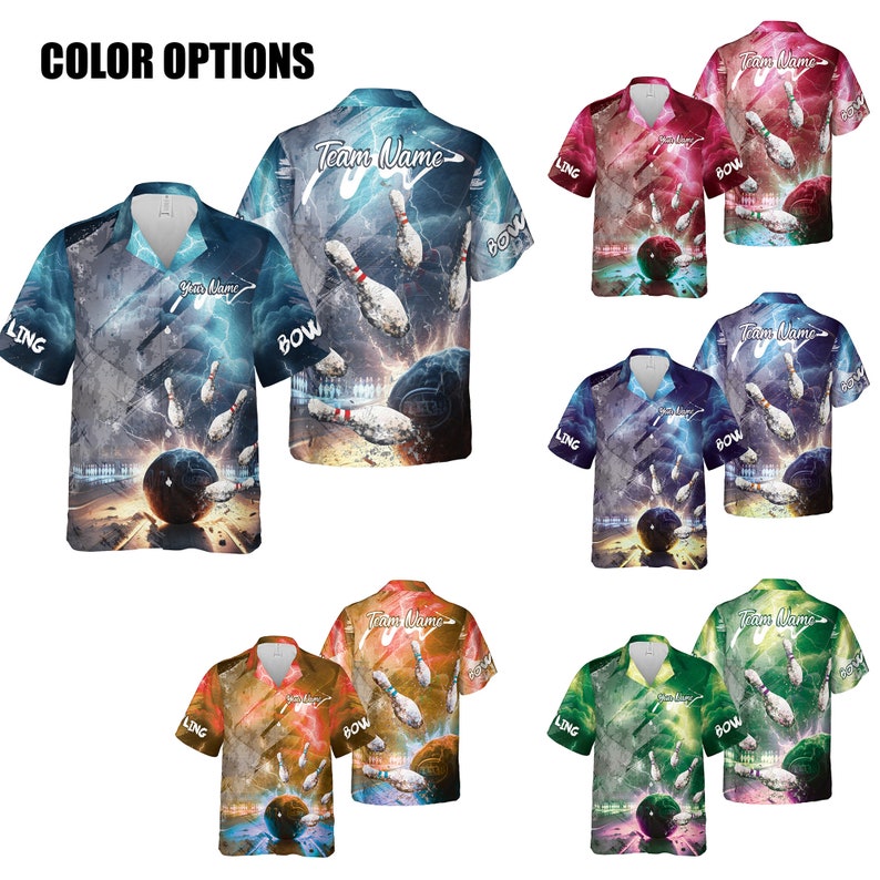 Personalized Cracked Pin Bowling Hawaiian Shirt Bowling Team Shirt Hawaiian Bowling For Kid Bowling Shirt Bowling Player Bowlers Gift