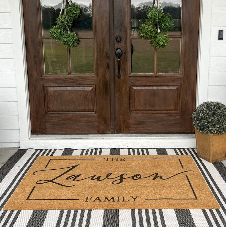 Housewarming Gift, Custom Doormat, Last Name Doormat, Wedding Gift, Custom Door mat, Anniversary Gift, Personalized Doormat, Door Mat