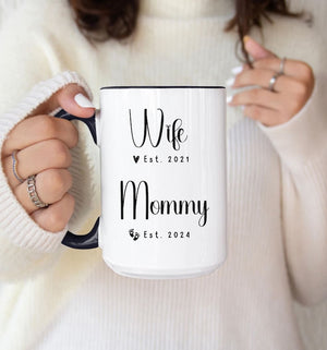 New Mom and Dad Mug Baby Shower Coffee Mug Gift for New Parents Custom First Time Mommy and Daddy Gift for Husband and Wife New Daddy