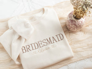 Embroidered Bridesmaid Sweatshirt, Maid of Honor Gifts, Bridal Party Gifts, Bachelorette Party Sweatshirt, Embroidered Sleeve il_794xN.5798874442_9snk.jpg