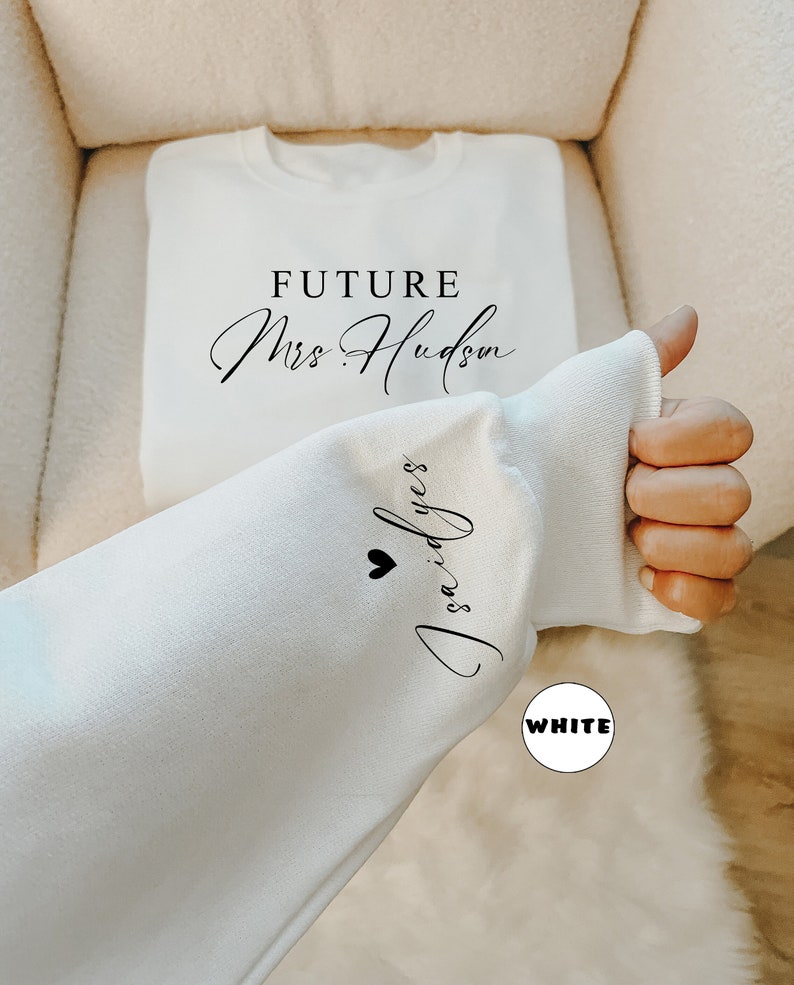 Personalized Future Mrs Sweatshirt, Custom Fiancee Hoodie, Bride To Be Gift, Bridal Shower Clothing, Engagement Gifts, I Said Yes Outfit