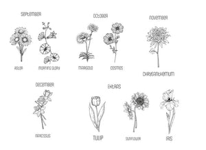 Personalized Birth Flower Bookmark with Name, Laminated Personalized Bookmark