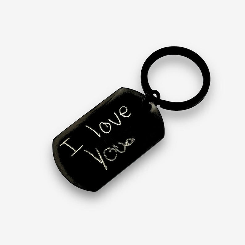 Personalised Handwriting Keyring | Personalised Handwriting Keychain | Laser Engraved Handwriting Keyring | Actual Handwriting