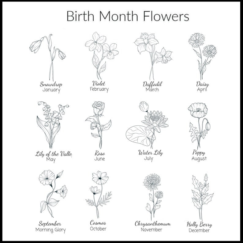 Birth Month Flower Blanket, Home Decor, Gift For Mothers Day,Aesthetic Unique Bedding,Mother Birthday Gift,Grandma Mothers Day,Gift For Wife