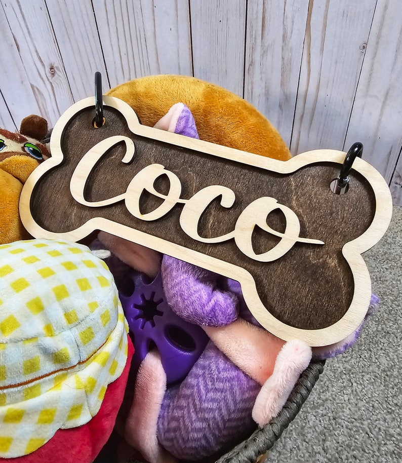 Outline Color Bones Personalized Crate Sign, Custom Dog Decor, Hanging Crate Sign, Custom Crate Sign, Dog Bone Sign, Personalized Dog Gift, Animal Sign il_794xN.5805190817_loqm.jpg
