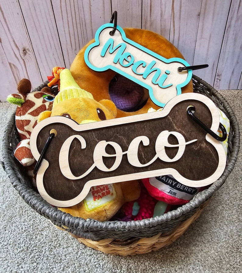 Outline Color Bones Personalized Crate Sign, Custom Dog Decor, Hanging Crate Sign, Custom Crate Sign, Dog Bone Sign, Personalized Dog Gift, Animal Sign il_794xN.5805190829_luef.jpg
