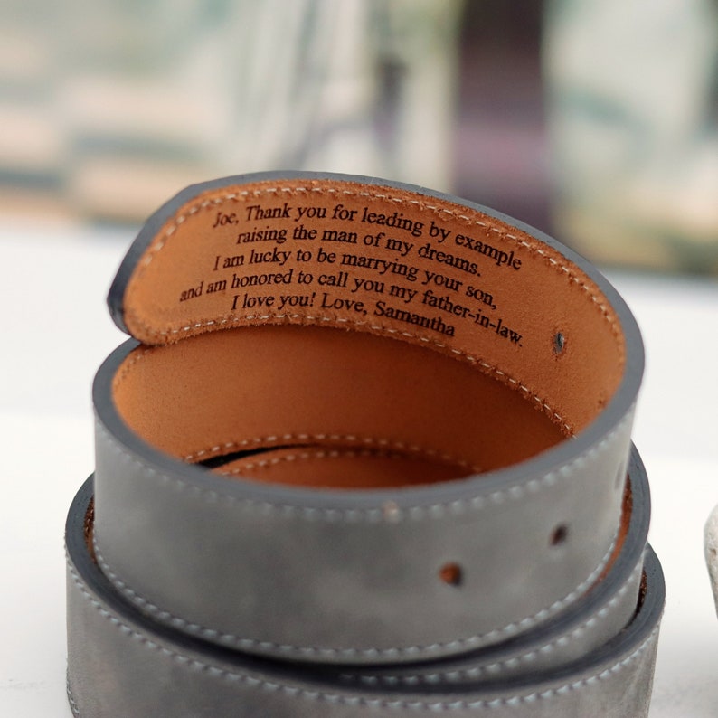 Personalized Men Black Leather Belt, Handcrafted Full Grain Belt, Unique Gift for Boyfriend, Anniversary & Valentine's Day, Custom Name Belt