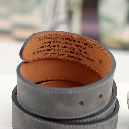 Personalized Men Black Leather Belt, Handcrafted Full Grain Belt, Unique Gift for Boyfriend, Anniversary & Valentine's Day, Custom Name Belt
