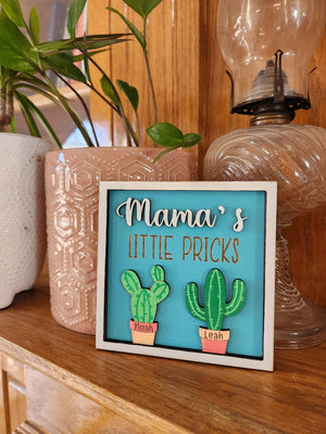 Funny Mother's gift, Mama's little pricks, Mother's Day gift, Little Prick family sign, Personalized Mother's gift, Gift for Mom, Birthday
