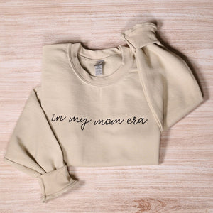 In My Mom Era Embroidered Sweatshirt, Cute Mama Embroidery Hoodie, Cool Mom Outfit, Trendy Mom Clothing, Mom Life Apparel, Mothers Day Gifts