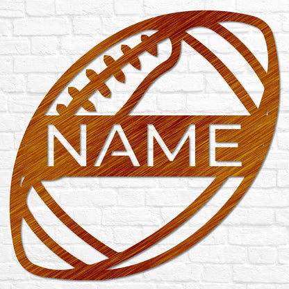 Personalized USA Football Metal Wall Art, Football Sign, Football Name Sign, Sports Name Sign, Gift For US Football Players, Sports Wall Art