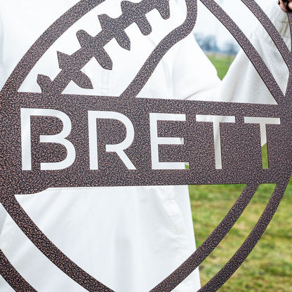 Personalized USA Football Metal Wall Art, Football Sign, Football Name Sign, Sports Name Sign, Gift For US Football Players, Sports Wall Art