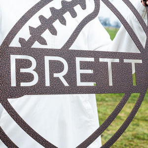 Personalized USA Football Metal Wall Art, Football Sign, Football Name Sign, Sports Name Sign, Gift For US Football Players, Sports Wall Art