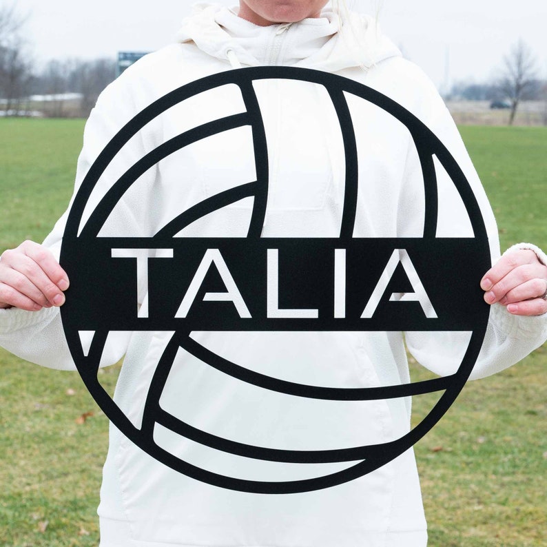 Personalized Metal Volleyball Name Sign, Bedroom Volleyball Decor, Custom Metal Volleyball, Volleyball Sports Name Sign, Sports Room Decor