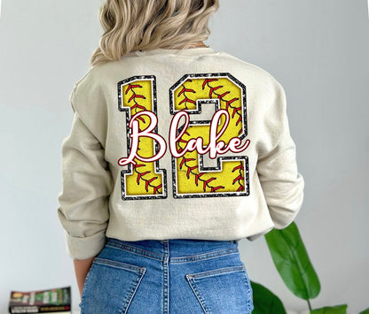 Personalized Softball Mom Shirt, Gameday Softball Shirt, Gift For Softball Mom
