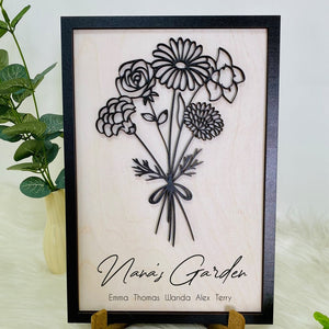 Personalized Gift for Grandma from Grandchildren, Nana's Garden Birth Flower, Mother's day Gift for Mom, Gift for Nana