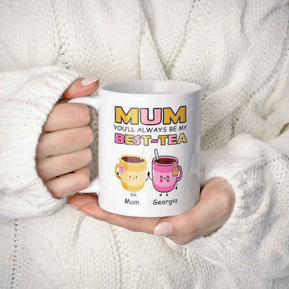 Personalised Mum Best-Tea Mug, Mother and Daughter Friendship Gift For Mothers Day, Custom Gift Mug For Mum, Mother Birthday Gift