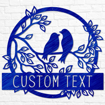 Metal Love Birds Rustic Wedding Decor, Personalized Wedding Gifts, Custom Wedding Signs, Bird Wall Decor, Bridal Shower Sign Garden Sign