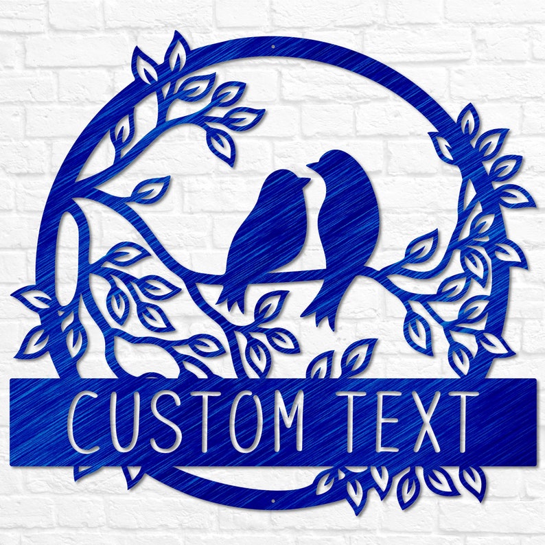 Metal Love Birds Rustic Wedding Decor, Personalized Wedding Gifts, Custom Wedding Signs, Bird Wall Decor, Bridal Shower Sign Garden Sign