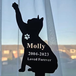 Custom Cat Memorial Stake Cat Memorial Plaque with Stake Cat Grave Marker Cat Memorial Gifts Metal Garden Stake Cat Burial Stake Metal Signs