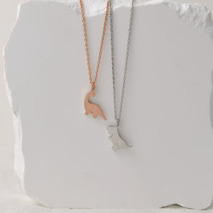 Personalized Dinosaur Necklace with Engraved Initial Unique Dino Jewelry Dinosaur Lover Gift Mama Necklace Birthday Gift For Girls