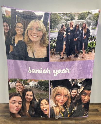 Personalized Photo Blanket: Custom Fleece or Sherpa Keepsake Gift Anniversary Christmas Gift Valentine's Day Gift