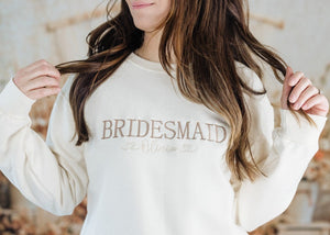 Embroidered Bridesmaid Sweatshirt, Maid of Honor Gifts, Bridal Party Gifts, Bachelorette Party Sweatshirt, Embroidered Sleeve il_794xN.5825858150_g5xi.jpg