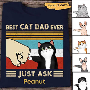 Best Cat Dad Ever Shirt, Personalized Cat Dad Shirt, Gift For Cat Dad Papa, Father's Day Cat Owner Shirt