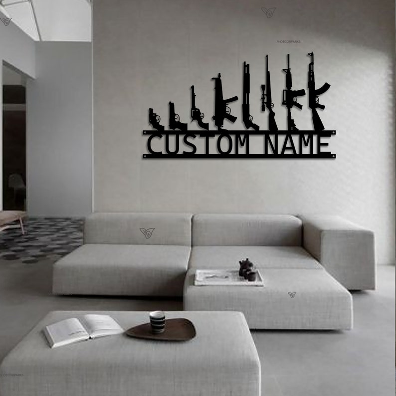 Custom Gun Metal Sign,Gun Metal Wall Art,Personalized Armory Sign,Armory Decor,Military Decor,2nd Amendment,Veteran Gift