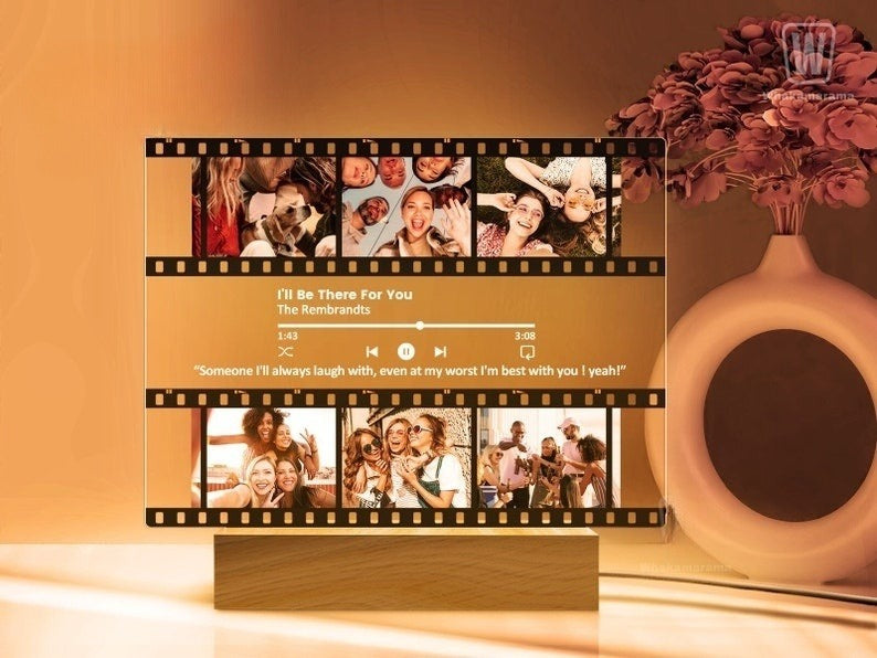 Personalized Night Light with Photo, Besties Photo Gifts, Photo Keepsake, Photo Gifts, Personalised Gift for BFF, Birthday Gift for Friend