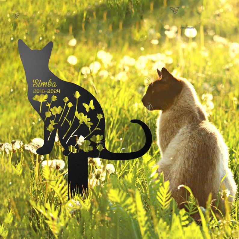 Custom Cat Memorial Stake, Cat Grave Marker, Cat Breed Cut Metal Sign, Pet Memorial Gift, Personaized Cut Metal Sign Cat Memorial Plaque, Pet Loss Gift, Remembrance Stake il_794xN.5833962021_twca.jpg
